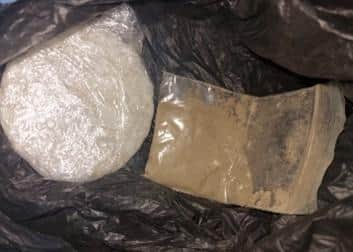 heroin and cocaine recovered by the police