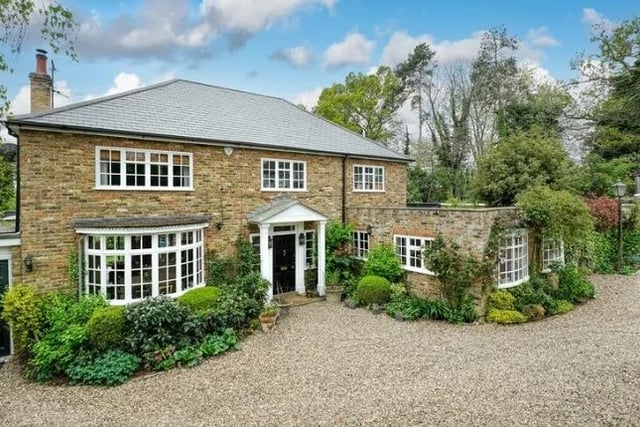 The front of the expensive Hemel Hempstead home has plenty of private parking space