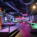 The Entertainment Hive at Woburn Forest is a buzzing new hi-tech venue. Puttify is a fresh take on mini-golf. Photo: Center Parcs Woburn Forest