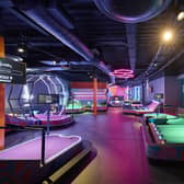 The Entertainment Hive at Woburn Forest is a buzzing new hi-tech venue. Puttify is a fresh take on mini-golf. Photo: Center Parcs Woburn Forest