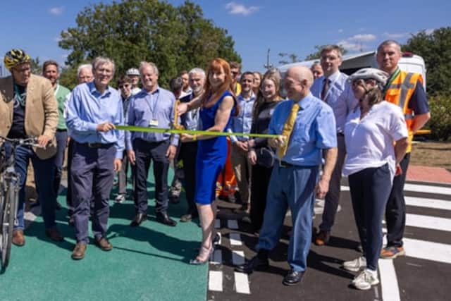 The Dutch-style roundabout officially opened on Tuesday 8 July on Boundary Way in Hemel Hempstead. Photo: Herts County Council
