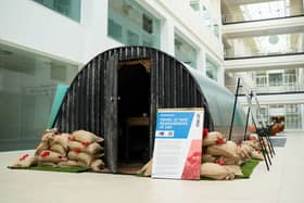 A replica of a WWII air-raid shelter has been installed at Breakspear Park