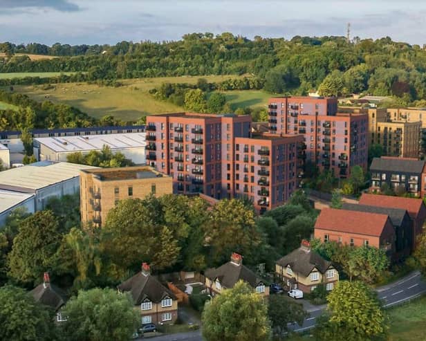 A computer-generated image showing what the new development may have looked like. Credit: Berkeley Homes/Dacorum Borough Council.