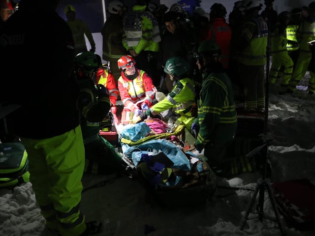 Medical staff attending to a casualty in the drill. Photos: Herts Police