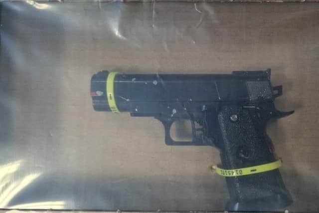An intimidation firearm recovered during the week of action