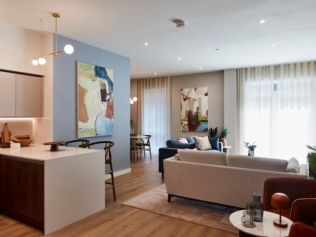 Reception of the show apartment at The Denton