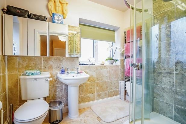 One of two bathrooms in the property.