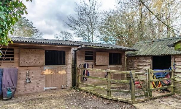 Two stables come with the property