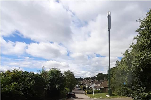The mast was installed in December 2021.