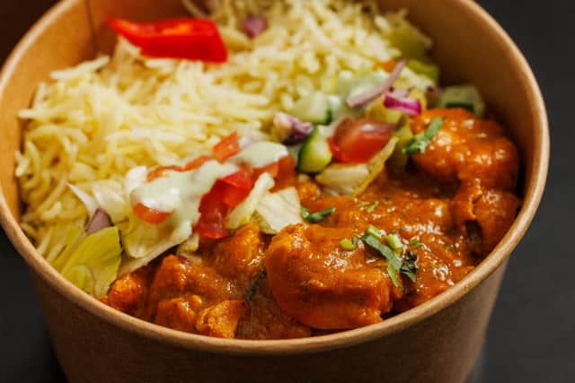 A curry box from Tikka Nation. Photo: Jack Spicer Adams