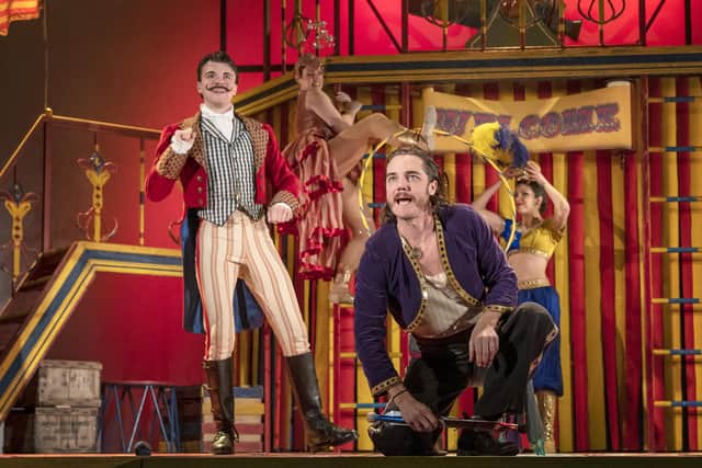 Around the World in 80 Days combines theatre and the circus. Photo from Anthony Robling
