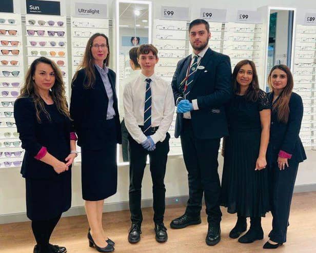 (Left to right) Specsavers Hemel Hempstead, Laura Gavriloaia, Optical Dispenser, Louise England, Gen