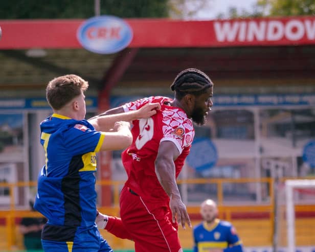Action from Hemel's draw with Spalding. Photo: Jemma Sear.