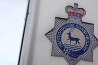 A sign for Hertfordshire Constabulary. Credit: Will Durrant/LDRS. Permission for use for LDRS partners.