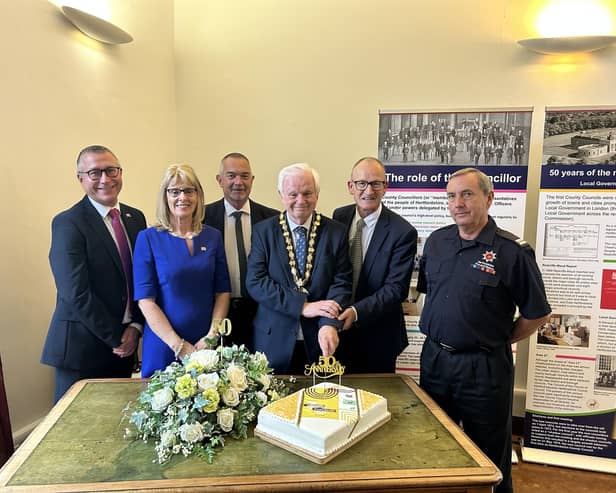 Scott Crudgington, Cllr Fiona Thompson, Phil Smith, Cllr Terry Douris, Cllr Richard Roberts and Kevin Horwood.
