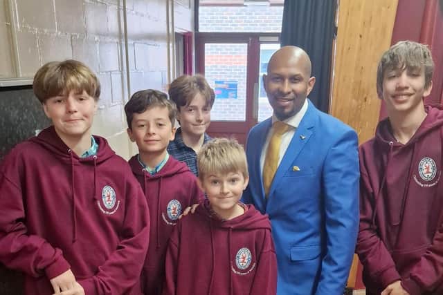 Nathaniel Peat visited Lockers Park School