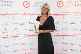 Pictured: Amy Dobson-Smith with her award.