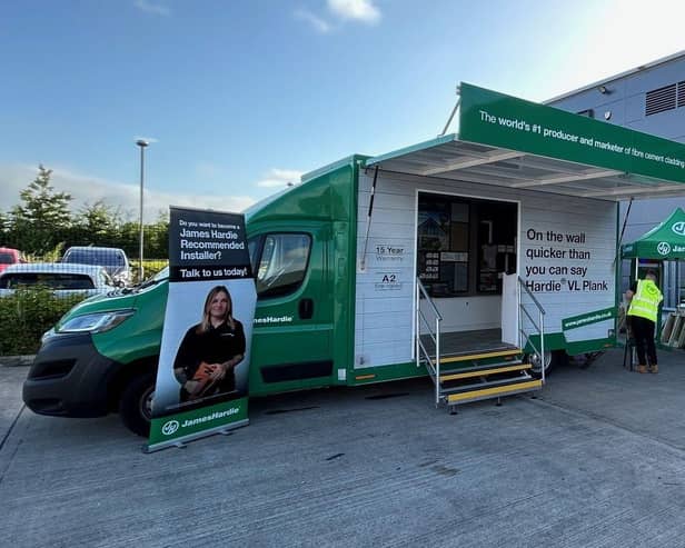 Jamie Hardie truck hosting the Hardie Plank Challenge.