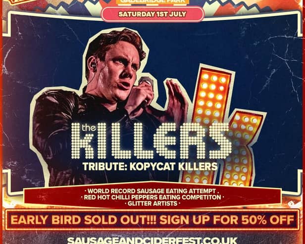 Tribute band Kopycat Killers will be on stage at the Sausage and Cider Festival in Hemel this summer