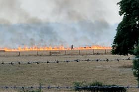 The fire started just off from Chesham Road in Berkhamsted on Monday at approximately 1.30pm.