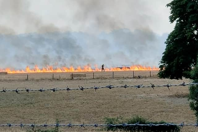 The fire started just off from Chesham Road in Berkhamsted on Monday at approximately 1.30pm.