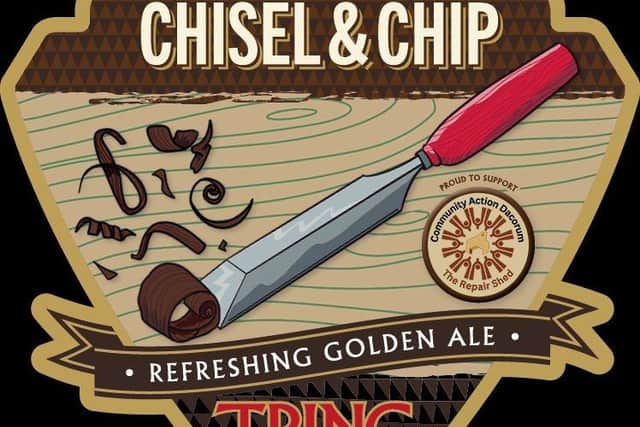 Twelve brand new beers will be brewed by Tring Brewery to raise awareness for The Repair Shed, starting with ‘Chisel & Chip’ Golden Ale launched in January. Each brew will be ‘shed themed ‘in name and design.