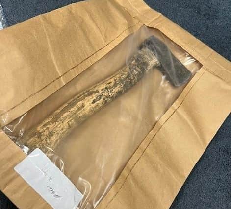 An axe was recovered by the police during a drink and drive arrest