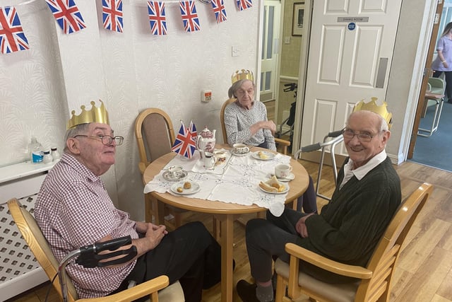Residents enjoyed a good old fashioned British afternoon tea with cucumber sandwiches, scones, sausage rolls and of course delicious cakes.