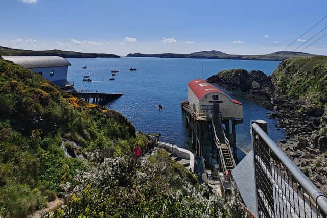 A view of Ramsey Island on a boat trip along the coast