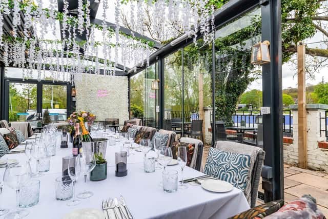 The conservatory is the ideal space to host a special occasion.