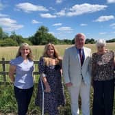 From left: Holly Cross, Angela Mitchell, Sir Mike Penning MP, Gwyneth Sharp and Penny Bennetts