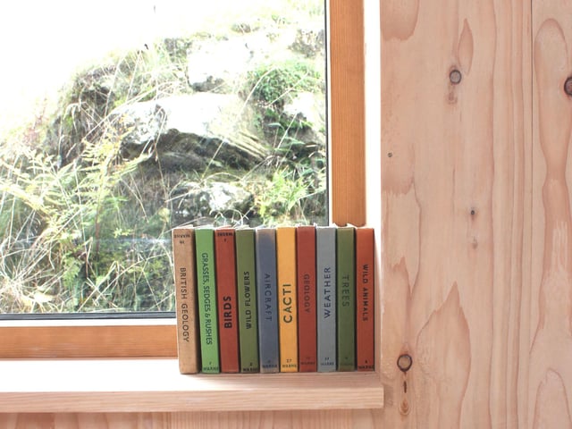 Reading material is provided should the weather take a turn for the worse.