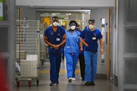 Medical staff wearing FFP3 face masks. Picture: Victoria Jones/PA Wire