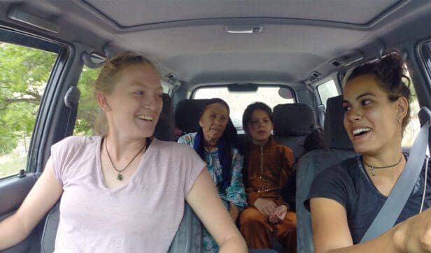 Catherine Haigh, left, and Hannah Congdon feature in 'Women Behind the Wheel'