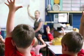 Stock image of children in a classroom