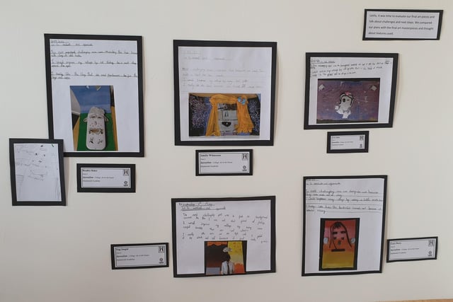 The children used unconventional media to create their art and explained how they made their pieces. 

Work by Bradley Baker, Amelie Wilmerson, Yug Jangid, Lexi Allen and Lucy Perry.