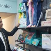 Gagan Mohindra visits the Rennie Grove Peace Hospice Shop on Berkhamsted High Street