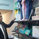 Gagan Mohindra visits the Rennie Grove Peace Hospice Shop on Berkhamsted High Street
