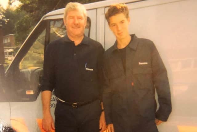 Richard (Junior) with his dad Richard (Senior)