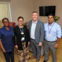 Lister Hospital staff with Miller Homes' David Kennefick at the neonatal unit