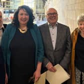 Victoria with constituents who watched the debate