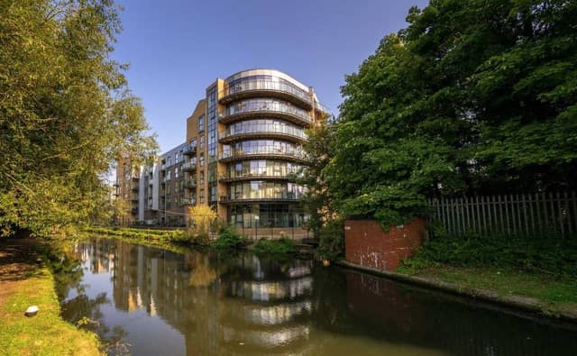 This two-bedroom apartment from David Doyle overlooks the Grand Union Canal.