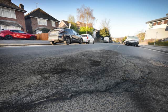 Pothole editorial image for illustration purposes only. Photo: JL