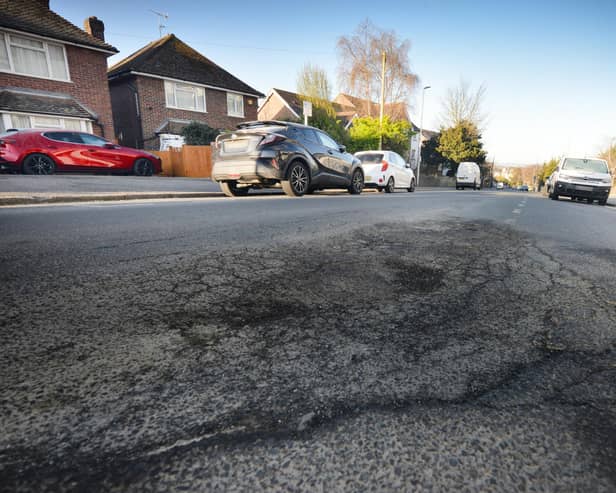 Pothole editorial image for illustration purposes only. Photo: JL