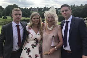 Nicky with her children, Harry, Rosie and Jack