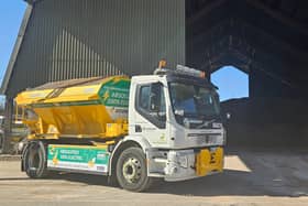An electric gritter operated by Ringways on behalf of the county council