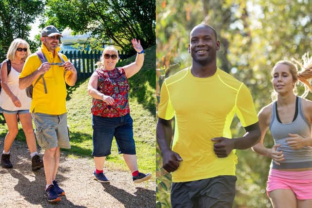 Participants can choose to walk or run either of the 5- or 10-mile routes