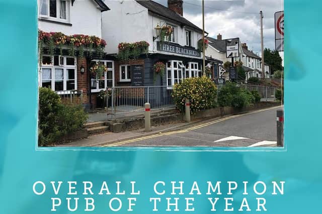 The Three Blackbirds, in Boxmoor, took top prize of 'Overall Champion' in the Pub of the Year awards.