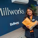 Bellway Sales Advisor Arjini Karunanithy inside the Millworks sales centre in Kings Langley