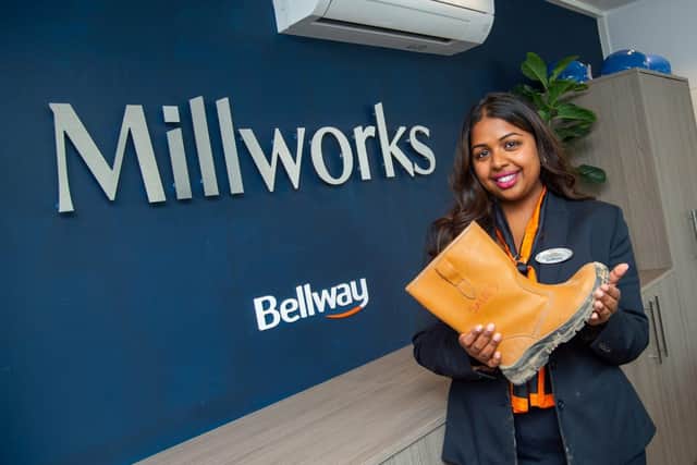 Bellway Sales Advisor Arjini Karunanithy inside the Millworks sales centre in Kings Langley